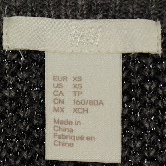 H&M Women's Gray Ombre Long Sleeve Pullover Sweater Size XS (C925) - Picture 6 of 7